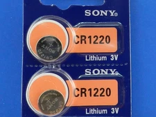 SONY  CR1220  LITHIUM 3V  BATTERY  2Pcs
