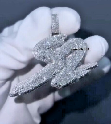 MENS TESTER PASS Real Moissanite Custom Made Pendant 925 Silver FREE GIFT