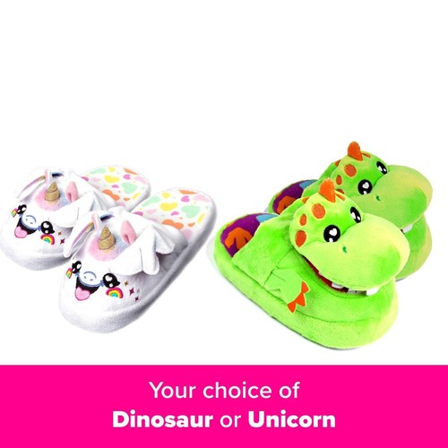 Stompeez Slippers Animated Characters Unicorn Dinosaur - Picture 10 of 17