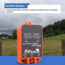 10 miles Electric Fence Charger 2J for Large Animals Cattle Horses Predator