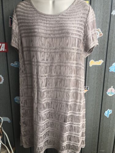 H&M cocktail dress. size L Beige Sexy & Glam!