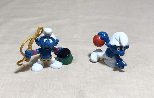 VINTAGE 1979 SMURFS Collection PEYO Schleich Pitufo Schtroumpf Schlümpf x5 / - Picture 3 of 5