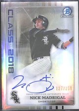 2018 Bowman Draft Class of 2018 Refractor Autograph #C18A-NM Nick Madrigal