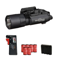 SureFire X300T-A Turbo Handgun Weaponlight, Black, Batteries/Tester/Cases Bundle