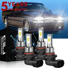 For Chevy S10 1994-2004 4pcs 6000K Front LED Headlight High & Low Beam Bulbs Kit