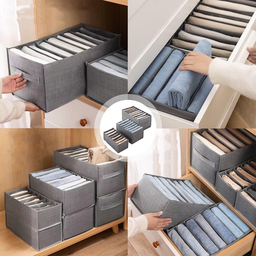 Drawer Wardrobe Clothes Storage Box T-shirt Socks Underwear Closet Organizer Box - Picture 4 of 8