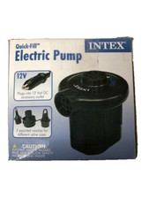 Intex Quick-Fill Electric Inflatable Air Mattress Pump Outdoor Use 12V DC Power