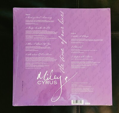 MILEY CYRUS THE TIME OF OUR LIVES VINYL NEW! LIMITED WHITE W