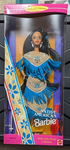 1996 Dolls of the World Native American #15304 NRFB Mattel Vintage Collector Ed