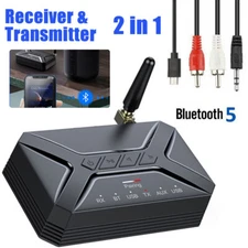Long Range Bluetooth 5.0 Transmitter Receiver Audio Adapter for Home Stereo TV