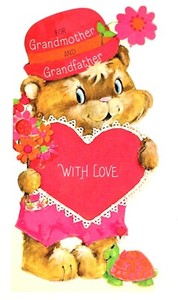Download Vtg Die Cut Happy Valentines Day Greeting Card Grandparents Chipmunk Turtle Ebay