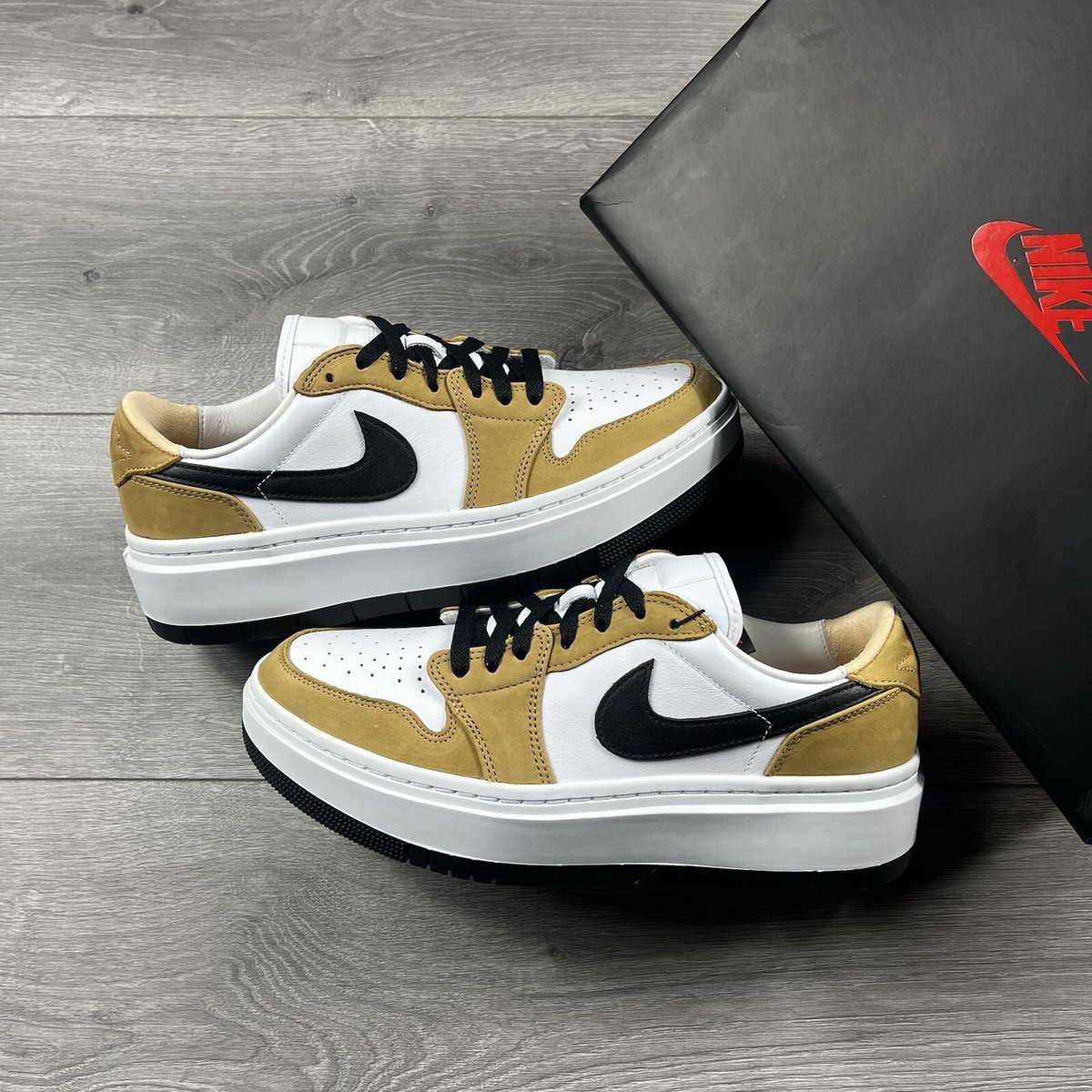 Air Jordan 1 Elevate Low Golden Harvest / Black / White