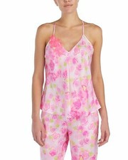 Betsey Johnson Dreamy Roses Washed Satin Cami Pink Large