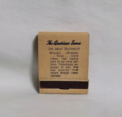 Vintage The American Scene Great Southwest Shurfine Matchbook Advertising Full