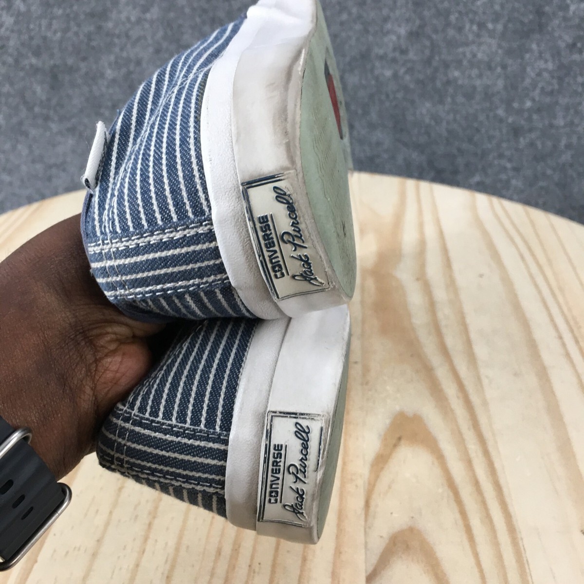 Converse Shoes Mens 9.5 Jack Purcell II Slip On Sneakers Blue