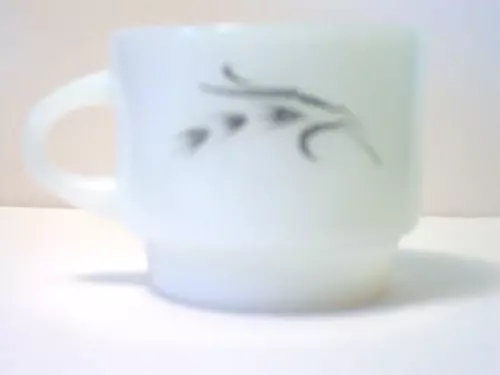 Fire King Harvest Gray Wheat Coffee Tea Cup Milk Glass