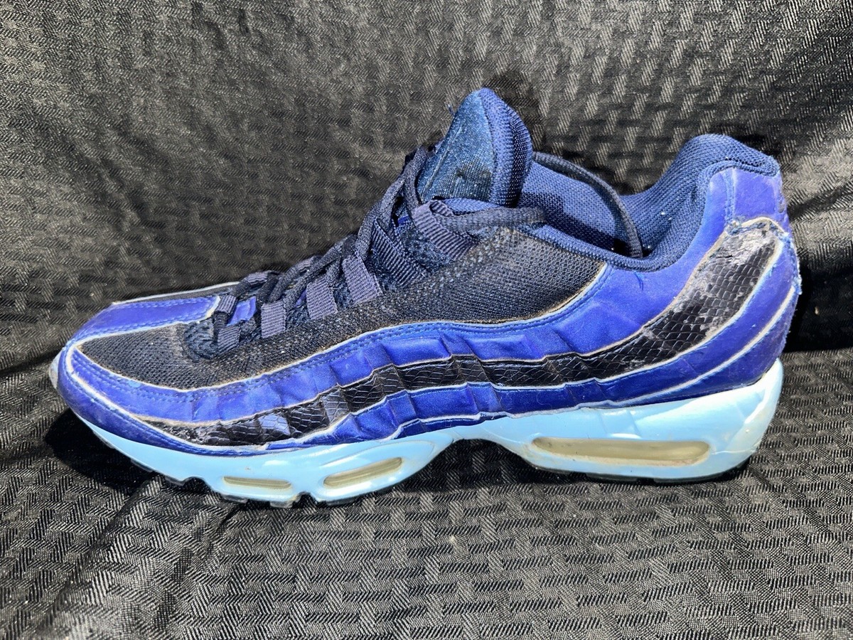 Rare 2004 Nike Air Max 95 Blue Color Wave Snake Skin Men's