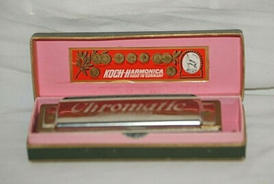 Vintage Chromatic Koch Harmonica Key of C 10 Hole 980/40 w