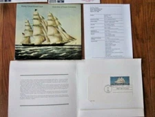 GOLD RUSH ERA FLYING CLOUD CLIPPER SHIP 1985  #UX107 FIRST DAY CEREMONY PROGRAM