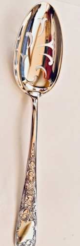 1 OLD MARYLAND KIRK STERLING 8 1/4" PIERCED SERVING SPOON POLISHED GORGEOUS
