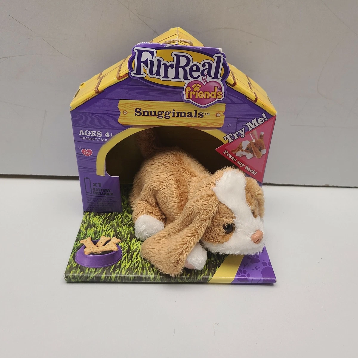 FurReal Friends Snuggimals Puppy Newborn Plush Brown And White Puppy