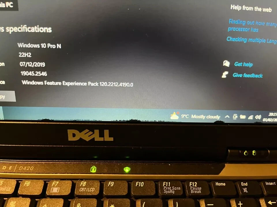 Dell Latitude D420 1,07Ghz/1GB/80GB Windows 10 Pro - Image 4 of 4
