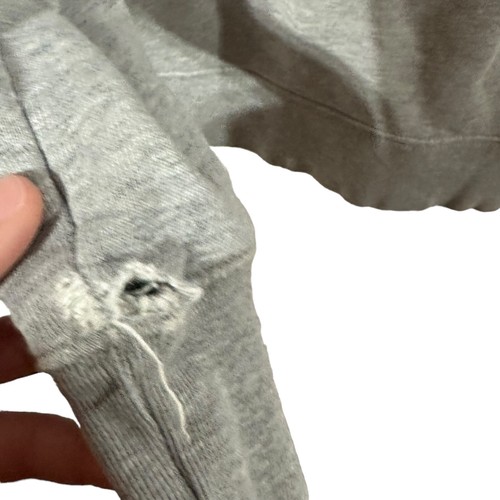 Adidas Hoodie Men's Hoodie Size M Gray Trefoil Pullover Sweatshirt - Picture 6 of 10
