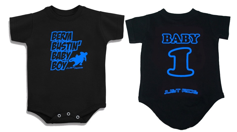 "Just Ride" Motocross Baby Onesie - Creeper T-Shirt For Infants (6-24 Months) 11 thumbnail image