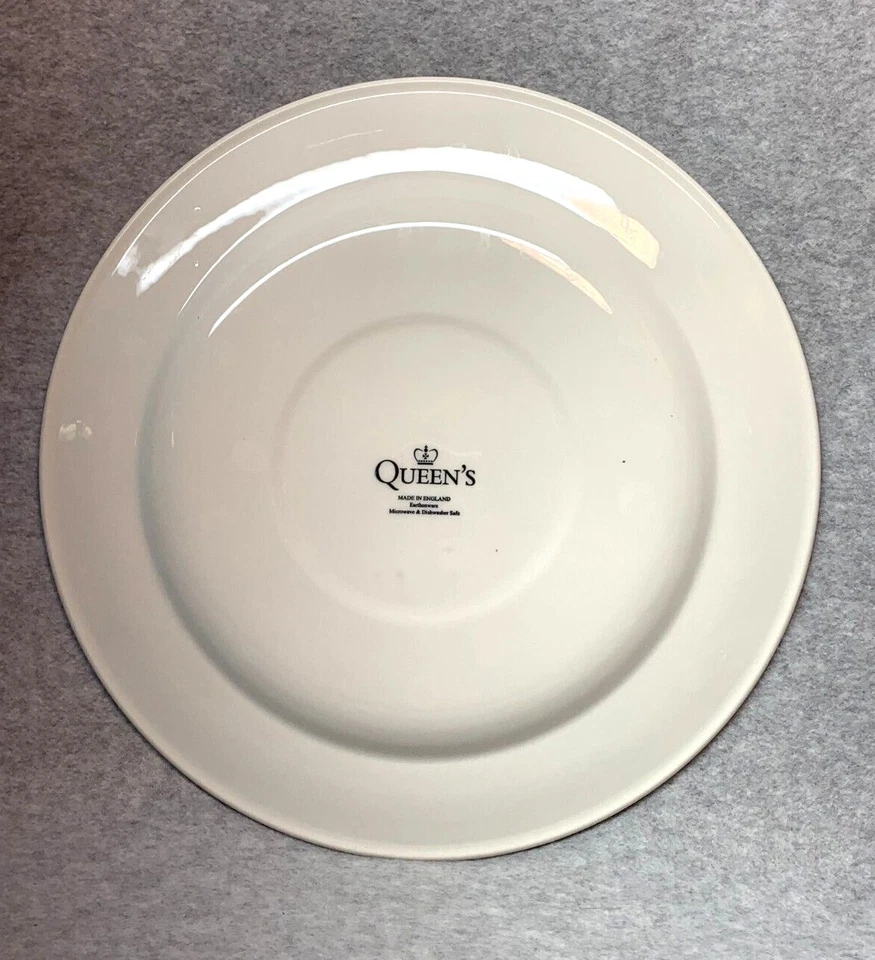 Queen's China Black Orchid 12" Round Serving Platter Plate NEW Floral ENGLAND - Image 4 of 4