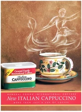 1994 International Coffees Print Ad, Italian Cappuccino Venice Gondola Smoke