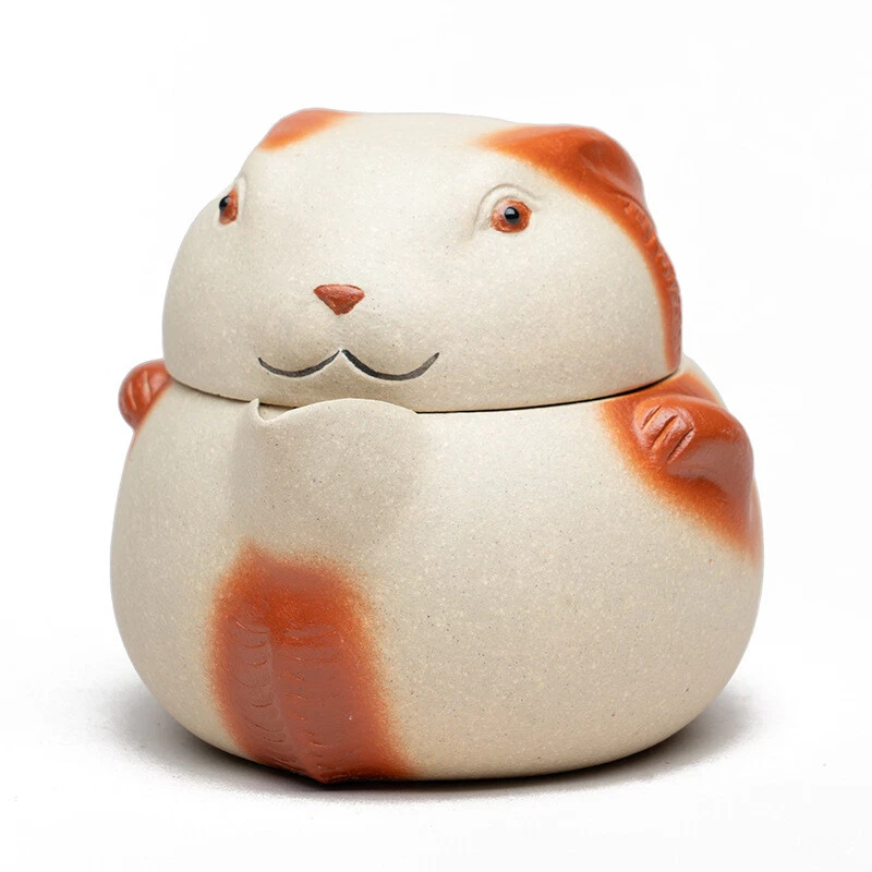 creative travel tea set yixing zisha clay tea pot with infuser cup rabbit shape - Image 2 of 4