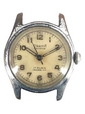 VINTAGE MENS 1940s DREFFA GENEVE 17 JEWEL WATCH - CRAWFORD WATCH CO. CASE