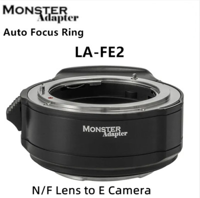Monster auto focus LA-FE2 Adapter for Nikon F Lens to Sony FE A6600 A9 C5 Camera