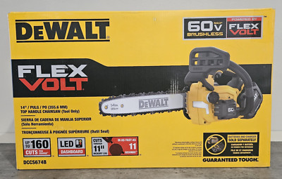 NEW DeWALT DCCS674B 60V FLEXVOLT MAX 14'' Brushless Cordless Top Handle Chainsaw