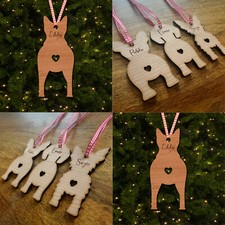 Canaan Dogs Dog Bauble Dog Bum Ornament Personalised Chrsitmas Tree Decoration