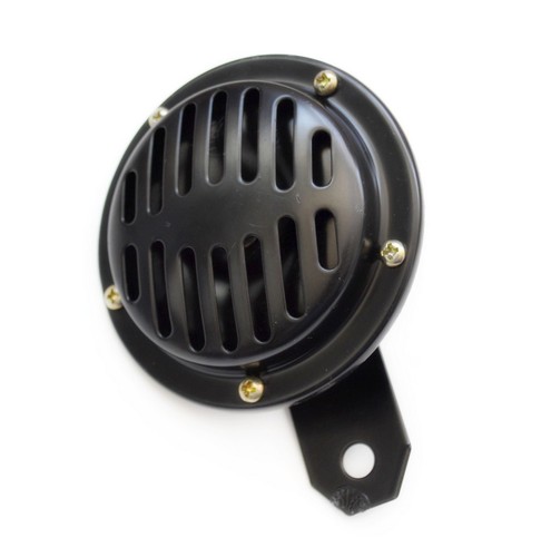 Klaxon Disque Noir 90mm - Pour Voiture, SUV, 4x4 & Camping-Car - Son Fort Et Puissant