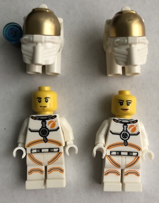 2x Lego Figur Shuttle Astronaut aus Set 60077 Weltraum City cty0727 Mann Frau