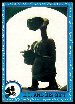1982 Topps E.T. Movie Card Drew Barrymore Spielberg #78 ET And His Gift