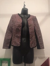 New Look Paisley Style Print Jacket Blazer Size 8