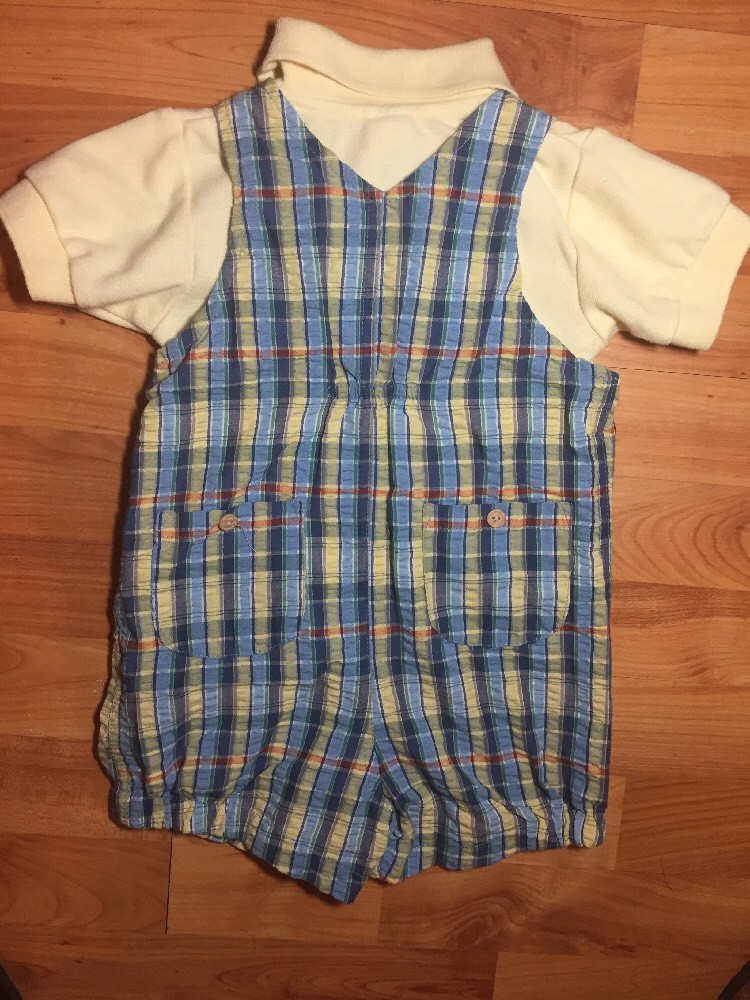 Class Club Baby Boys Sz. 24 Months Seersucker Romper & Polo