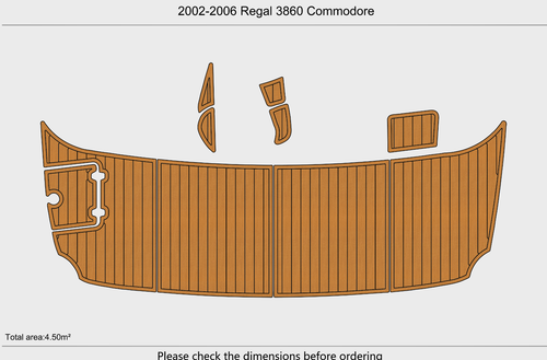 2002-2006 Regal 3860 Commodore    Swim platform  1/4"6mm EVA foam floor - Foto 2 di 13
