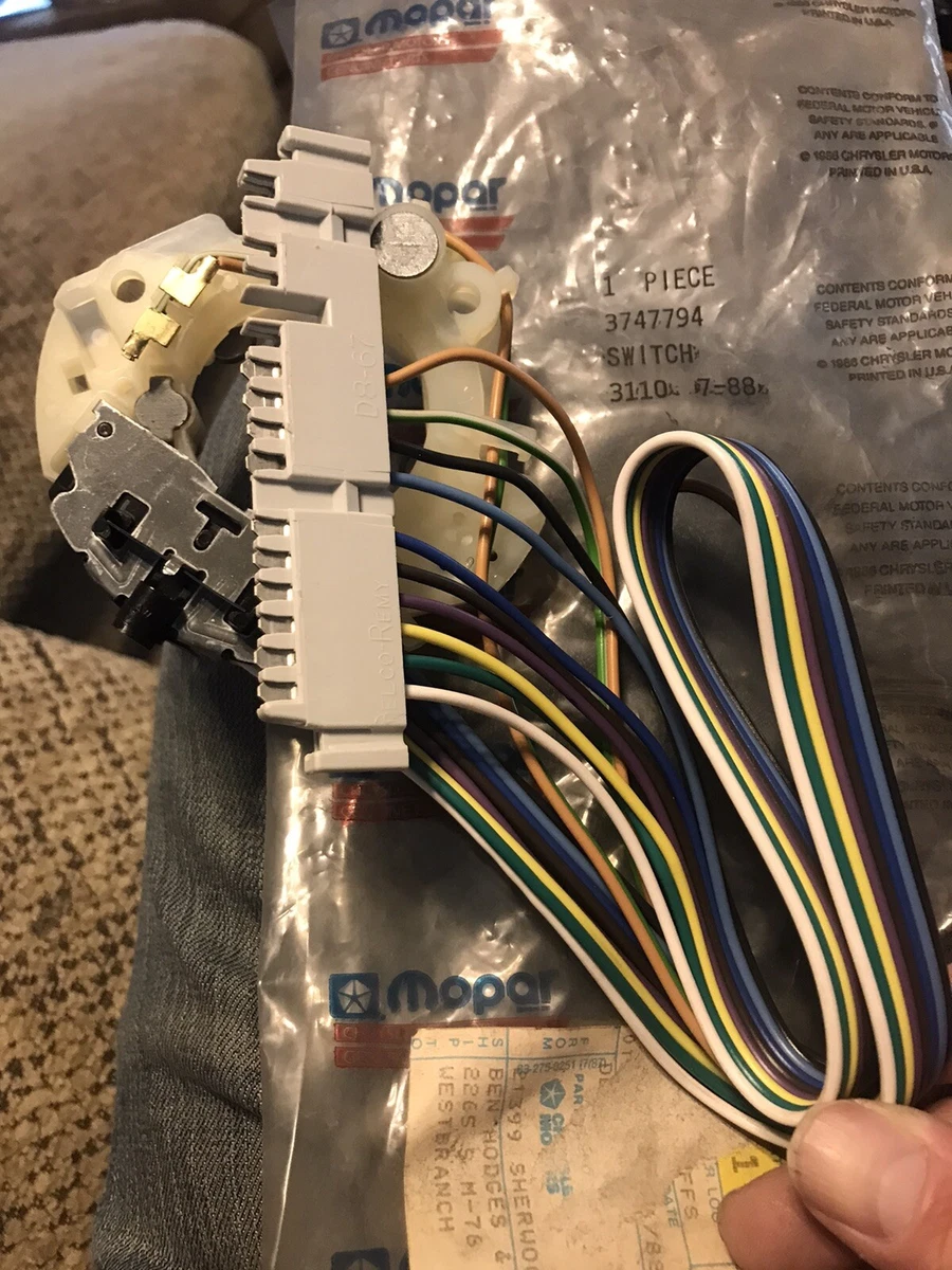 Mopar Nos 3747794 turn signal switch w/ tilt w/o cornering lamps  