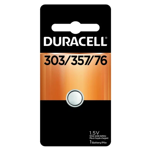 1 x 303/357 Duracell Silver Oxide Battery (AG13, SR44, SR44W, EPX76, 76B)
