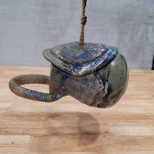 Pottery Bird Feeder or Planter Village Potter Colby Handmade - Picture 5 of 14