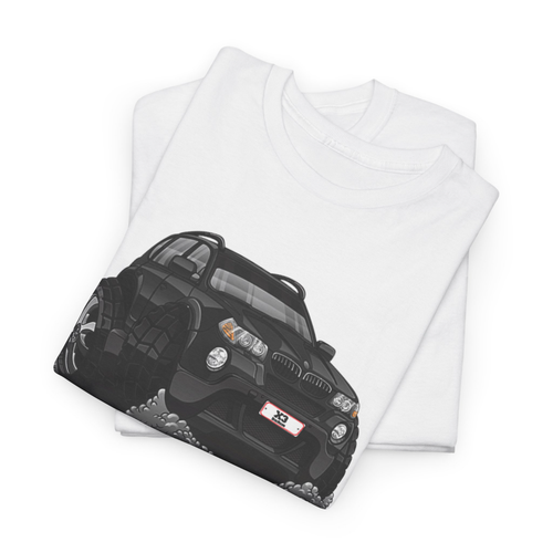 DigiRods BMW X3 SUV Model Cartoon Car White T Shirt - Picture 3 of 7
