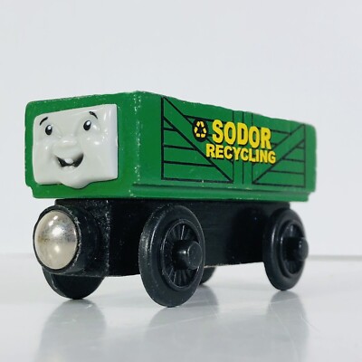 Grün Recycling Auto Holz Magnet Eisenbahn Zug Thomas- & Freunde Kinder Spielzeug