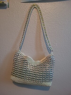 Handmade Crochet Purse Handbag Aluminum Tab Soda Pop Top