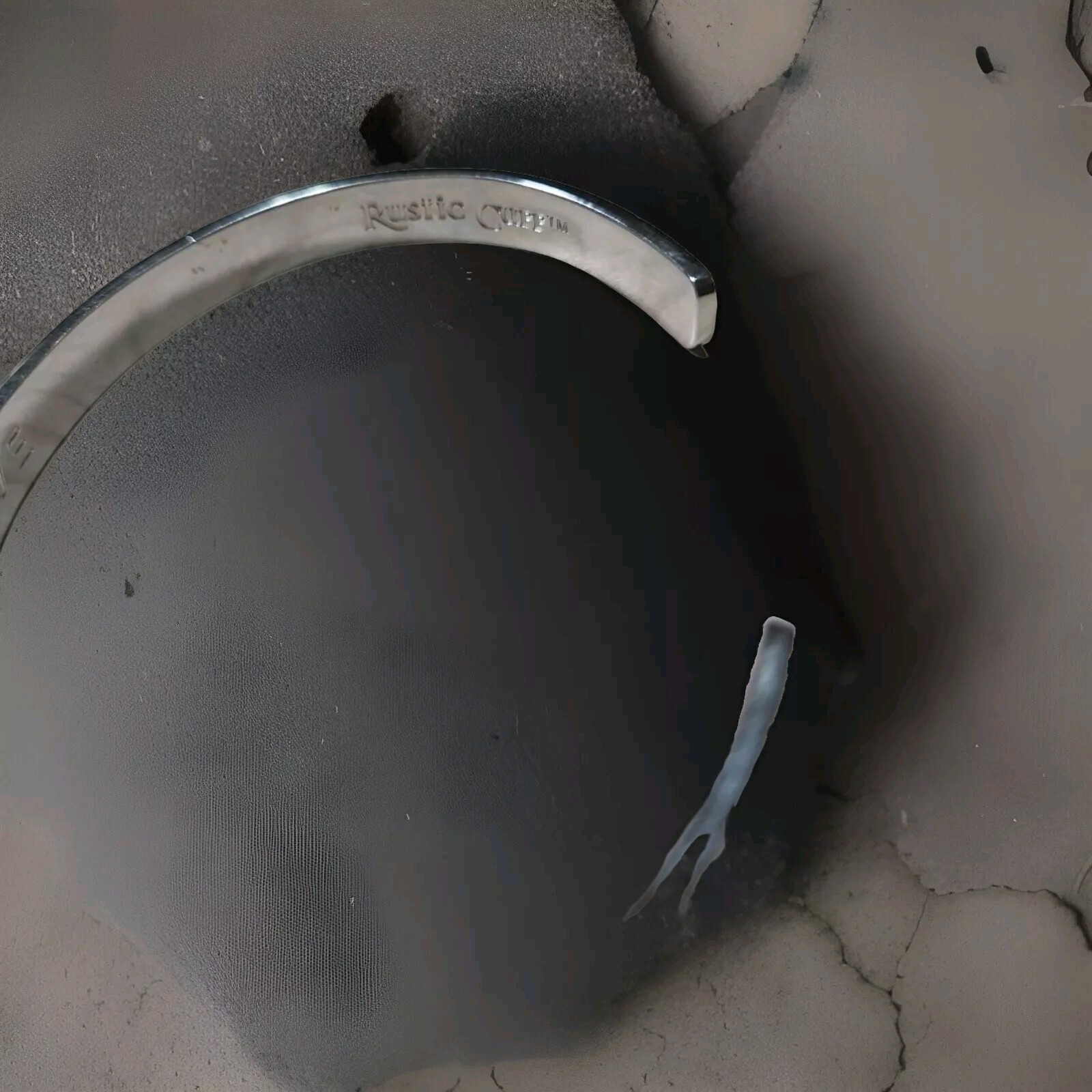 0115. Rustic Cuff Red with silver Tone “LOVE” - image 2