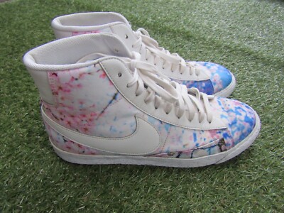 Nike Blazer Mid Cherry Blossom Damen Sportschuhe   UK-Größe 6   weiß/blau/pink