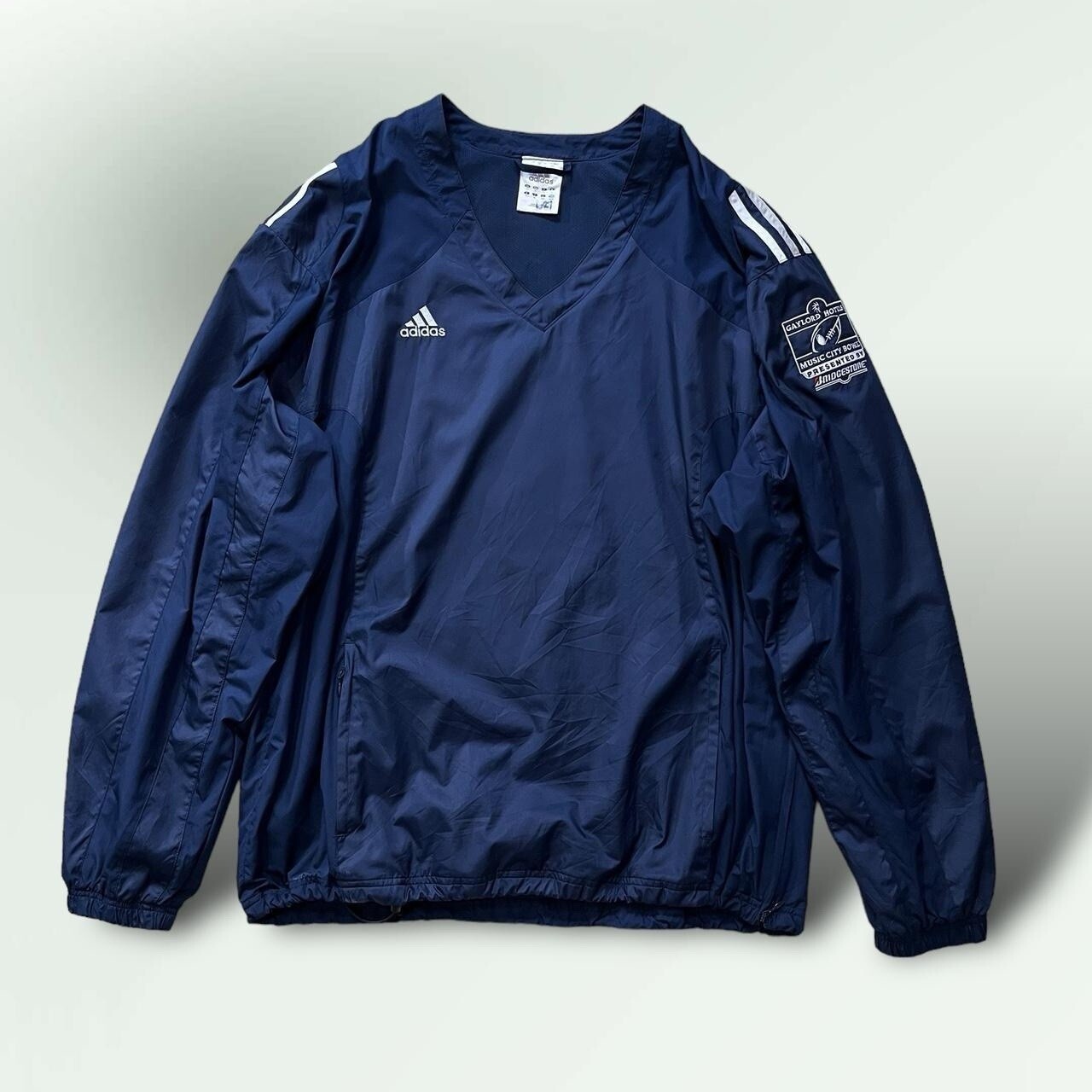 Vintage Adidas Track Jacket Windbreaker Size XL 00s Y2K Navy Boxy Loose Fit
